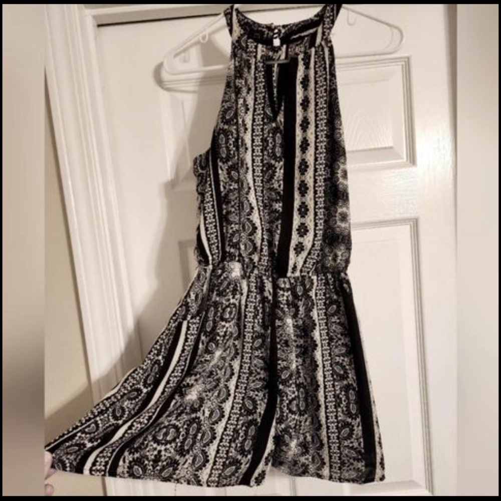 As U Wish black and white romper